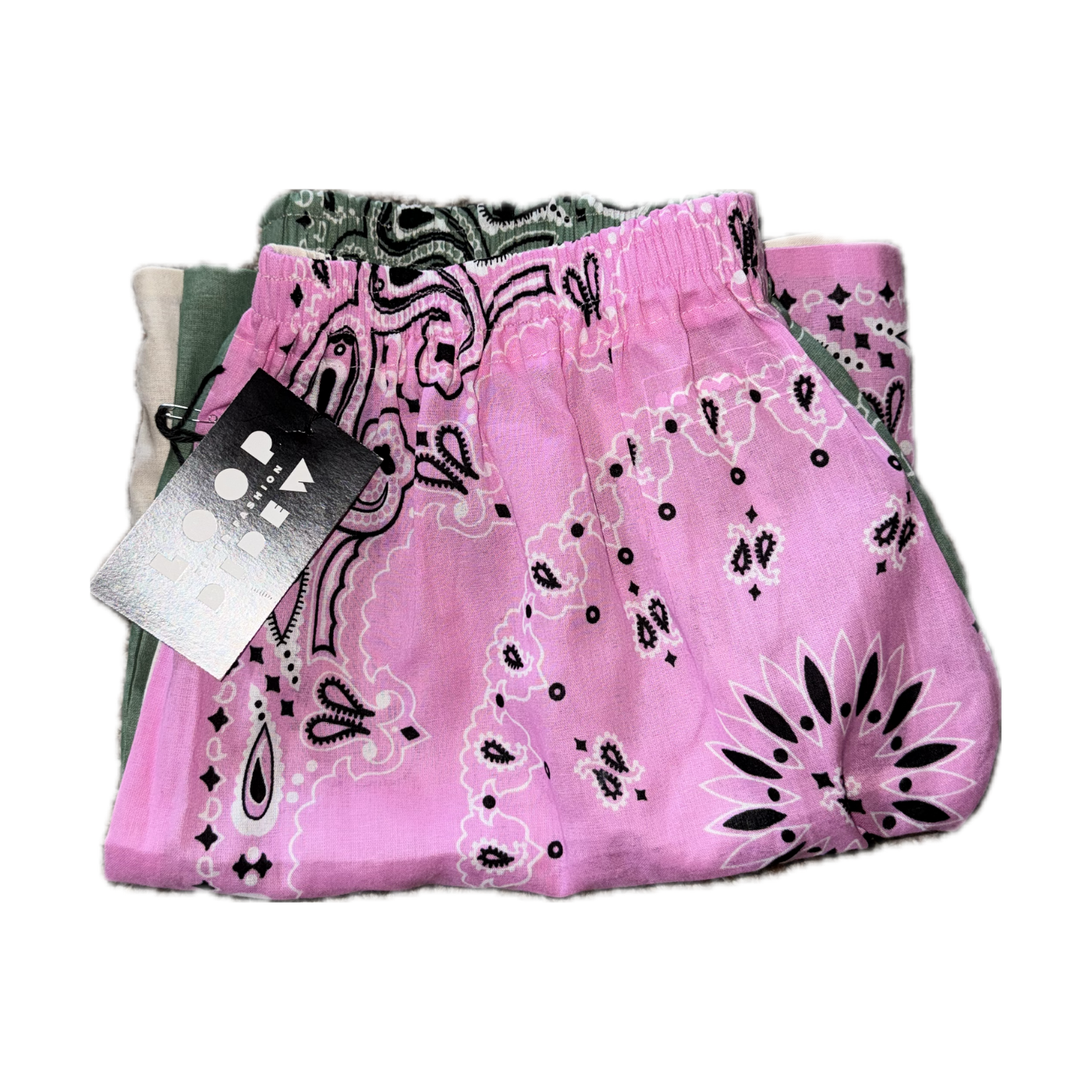 High-Waisted Bandana Boxer Shorts