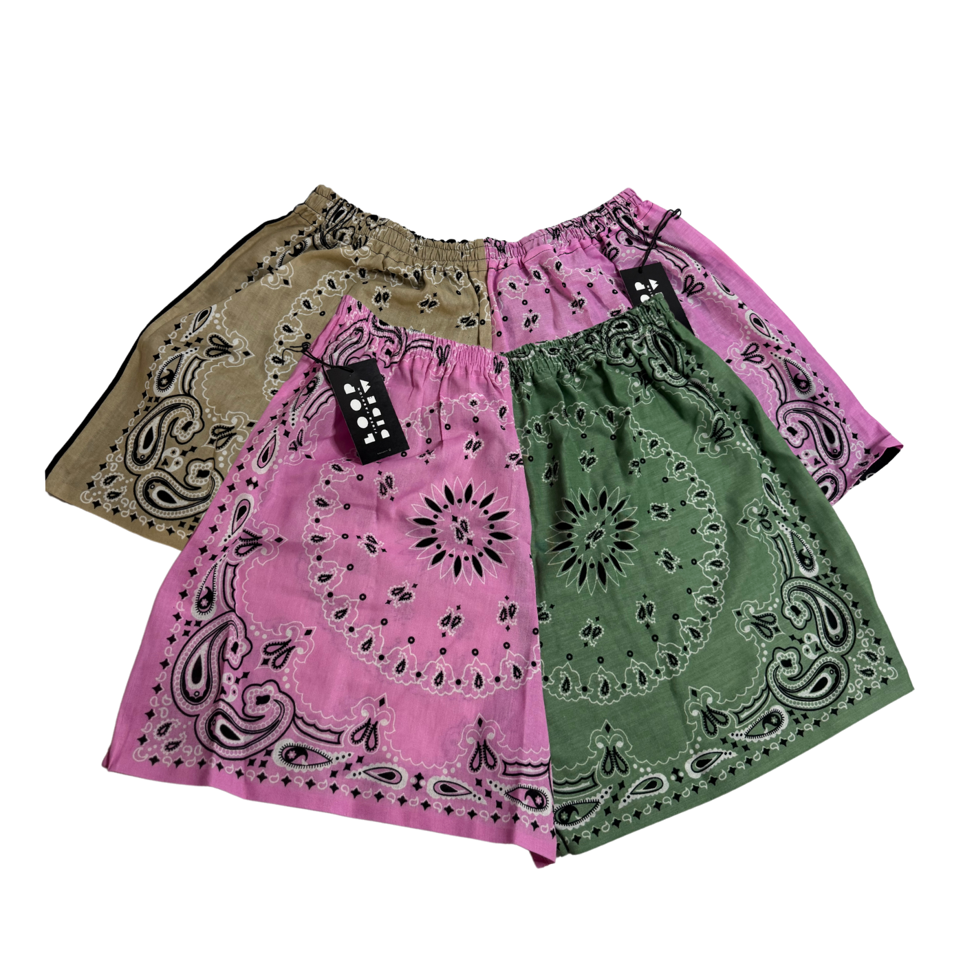 High-Waisted Bandana Boxer Shorts