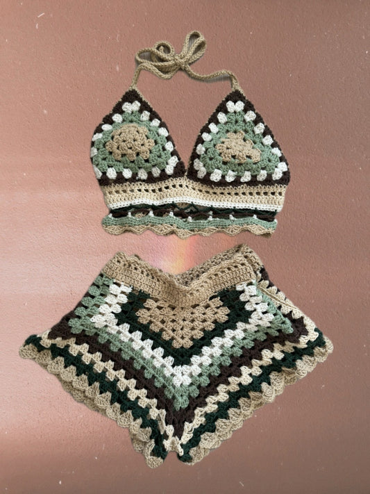 Bralette and Mini Short Matching Set